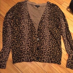 Leopard Cardigan NWOT
